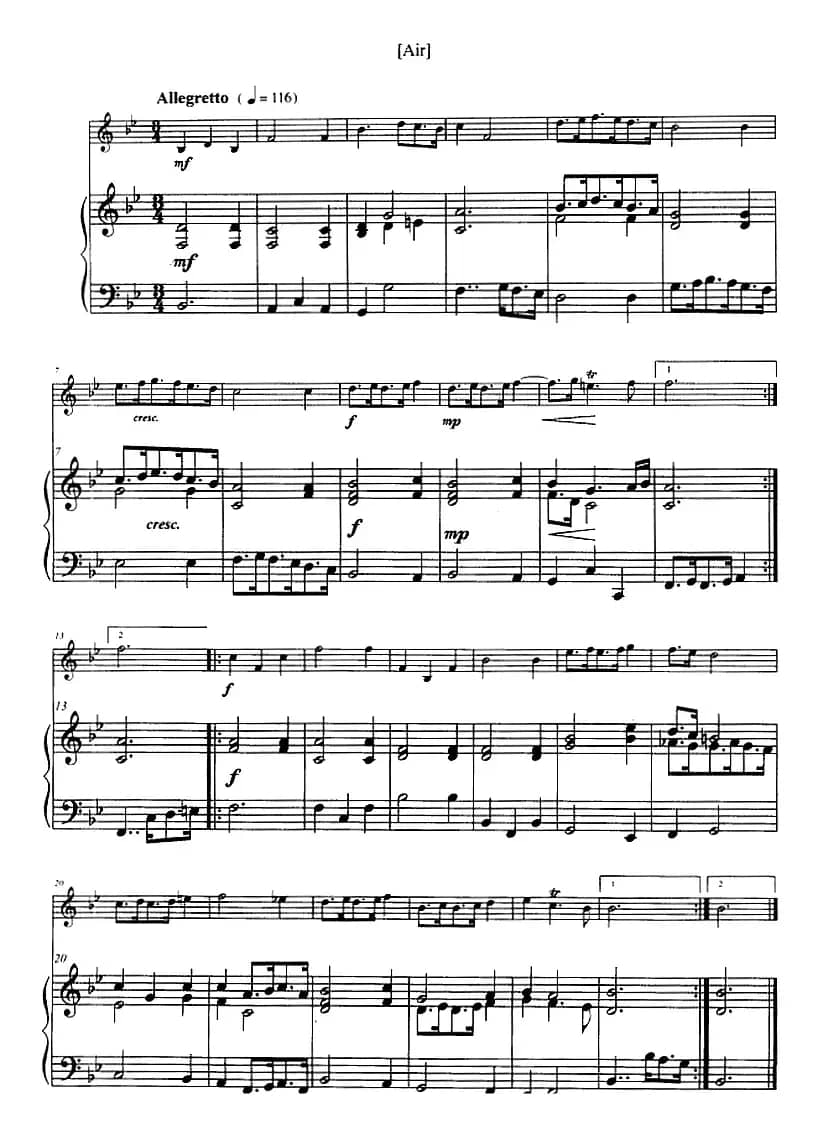 第二奏鸣曲（小号+钢琴伴奏）