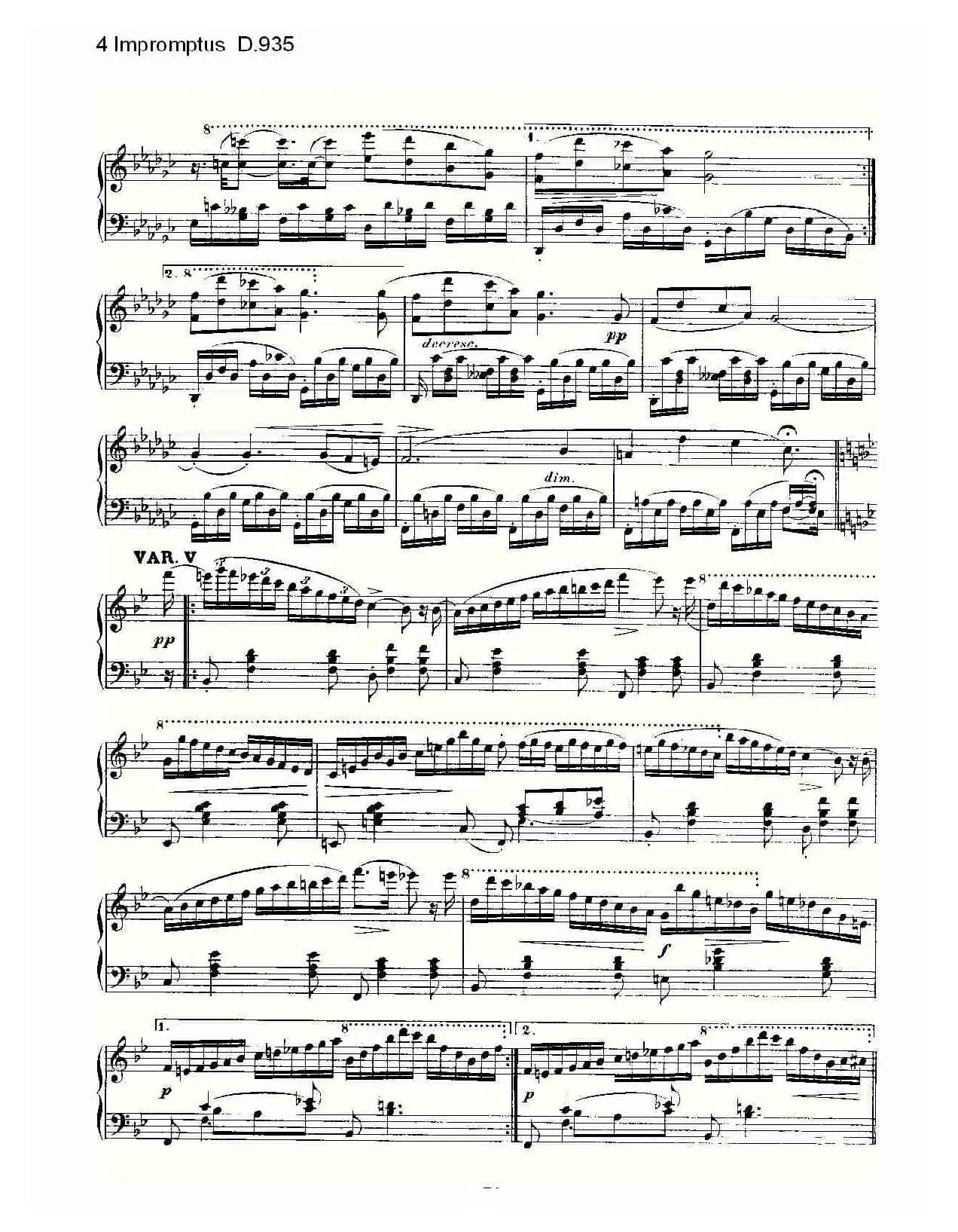 4 Impromptus D.935（4人即兴演奏D.935）