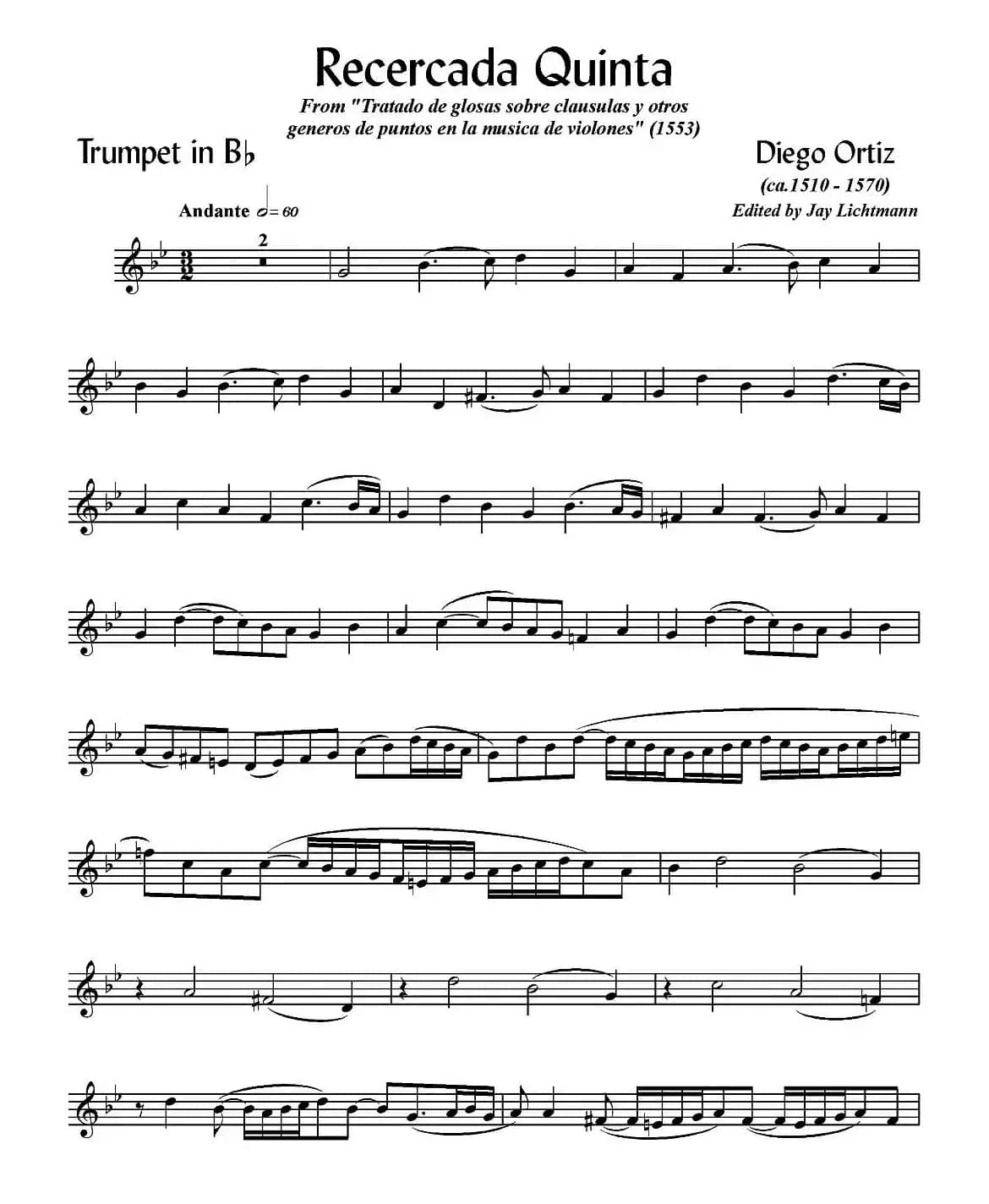 Recercada Quinta （小号谱）