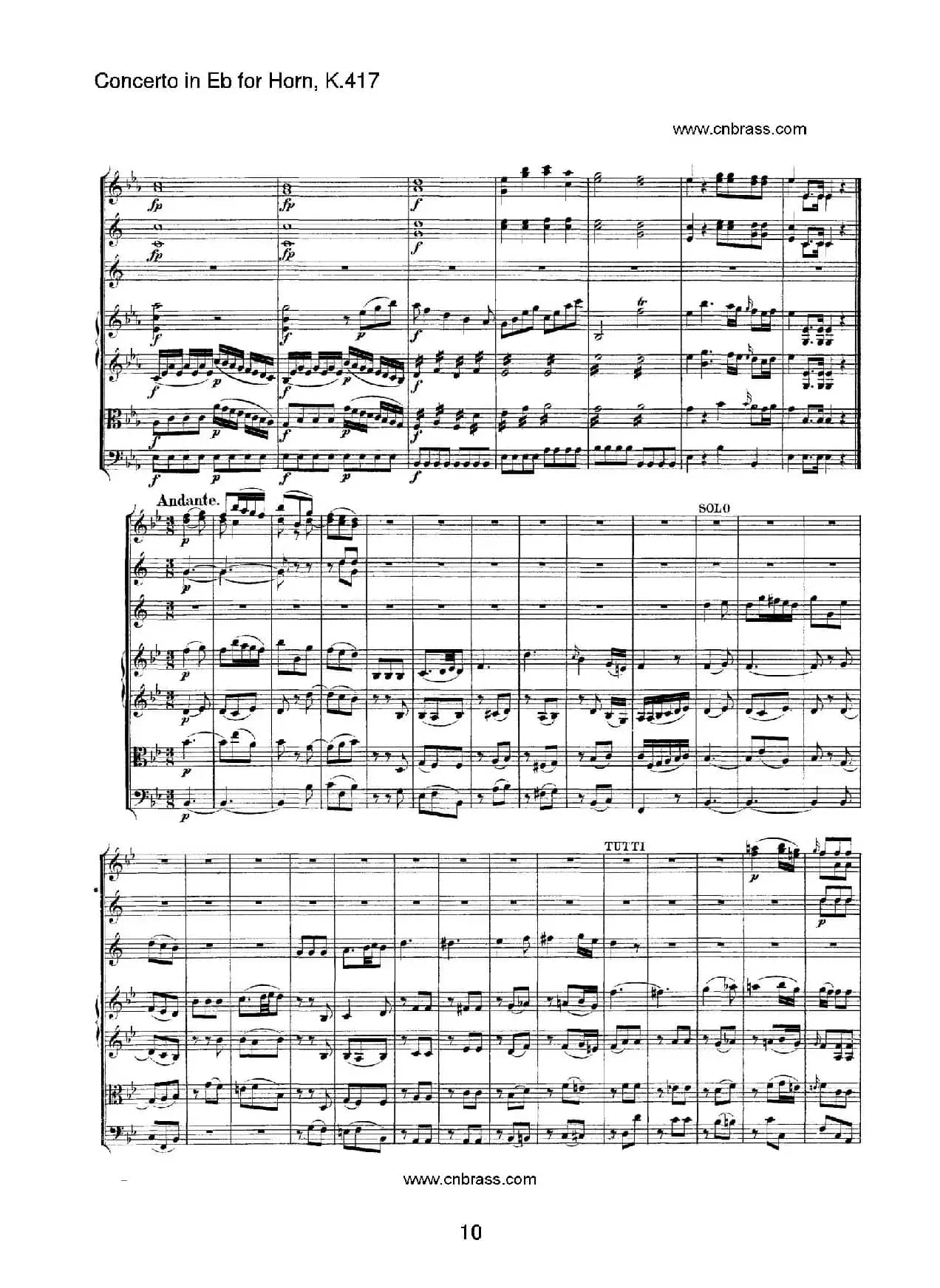 圆号协奏曲（作品K417）