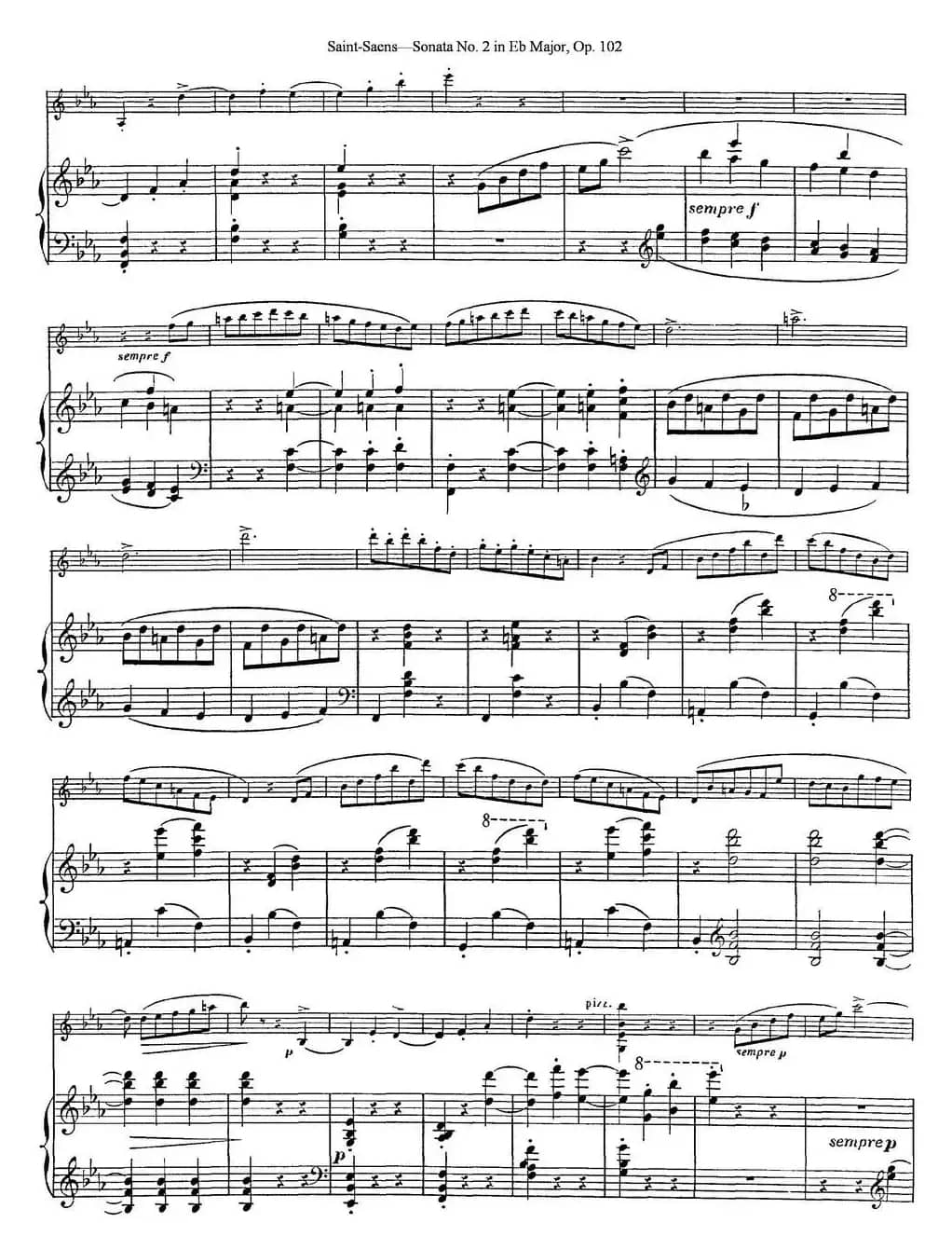 Violin Sonata No.2 in Eb Major Op.102（小提琴+钢琴伴奏）