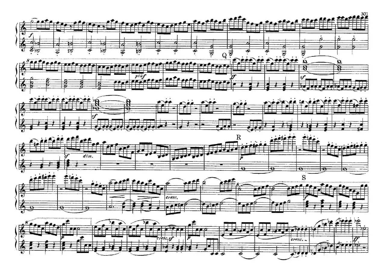 String Quartet No.9 in C Major Op.59-3 - 4 Hands（C大调第九弦乐四重奏·四手联弹）