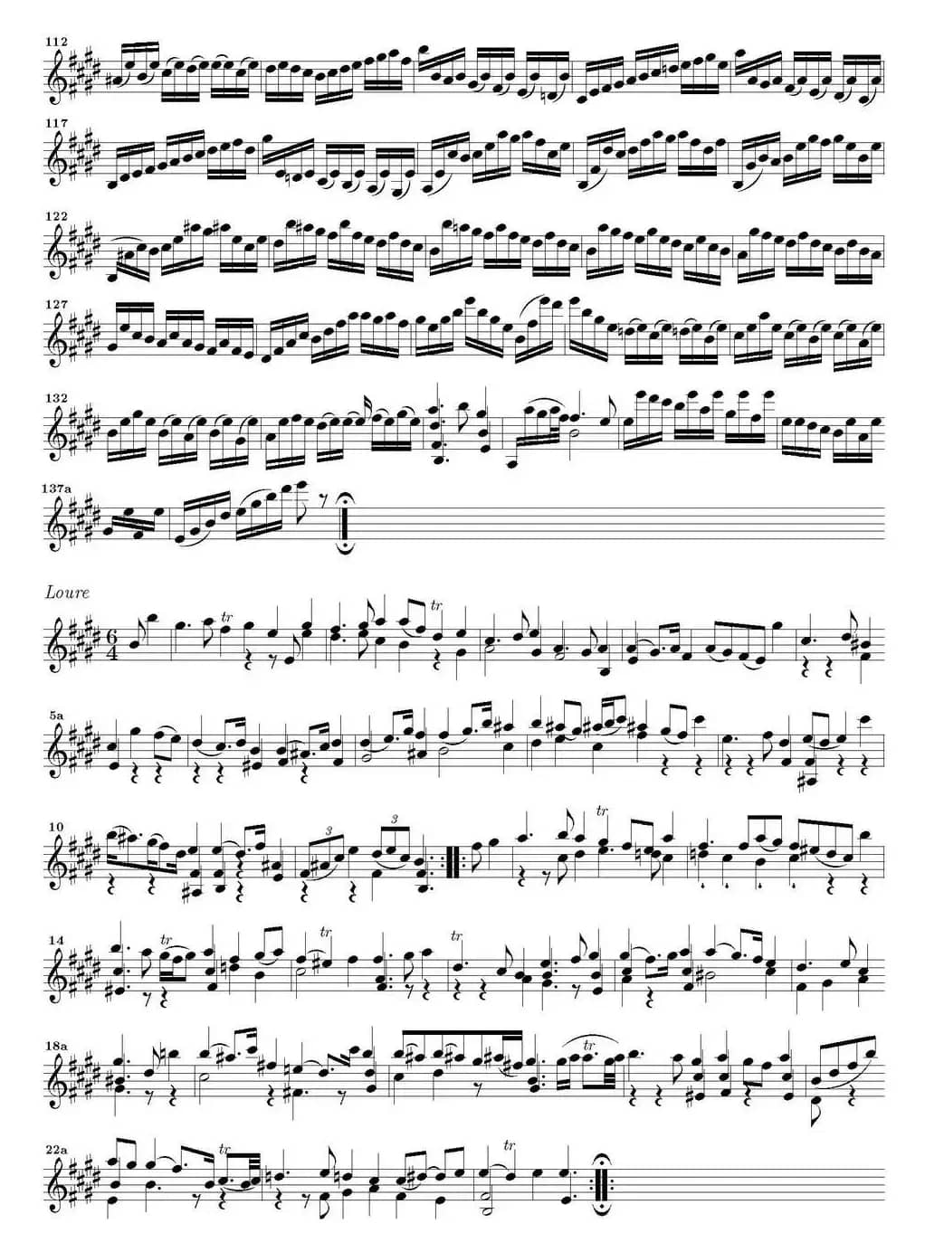 Bach Sonata BWV1006（无伴奏小提琴组曲）