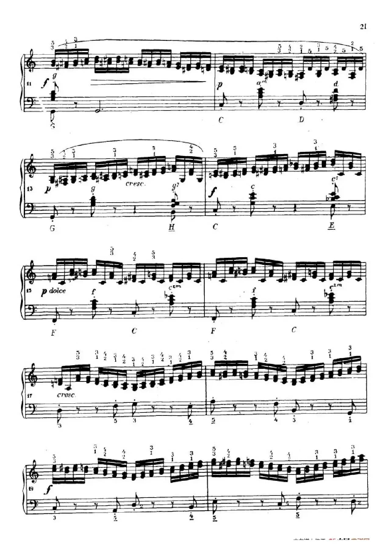 《车尔尼手风琴练习曲集》第Ⅳ册（第3——5首）