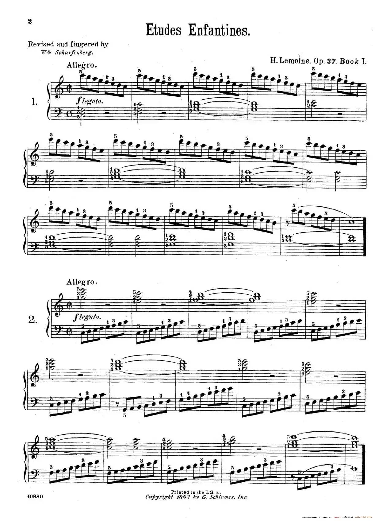 Etudes Enfantines Op.37（儿童钢琴练习曲 第1——6首）