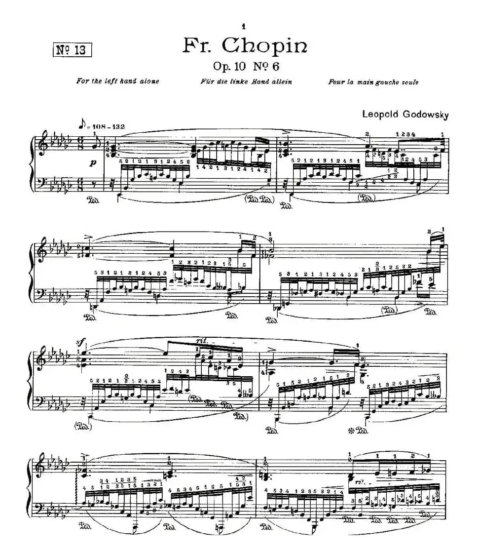 肖邦《练习曲》Fr.Chopin Op.10 No6