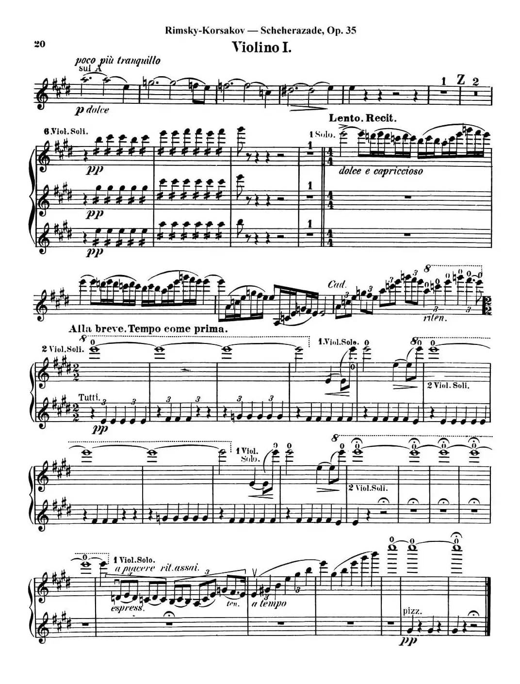 Scheherazade（Ⅳ）Op.35（第一小提琴）