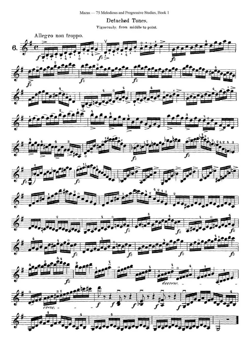 马扎斯小提琴练习曲 Op.36 第一册 特殊练习曲（6）