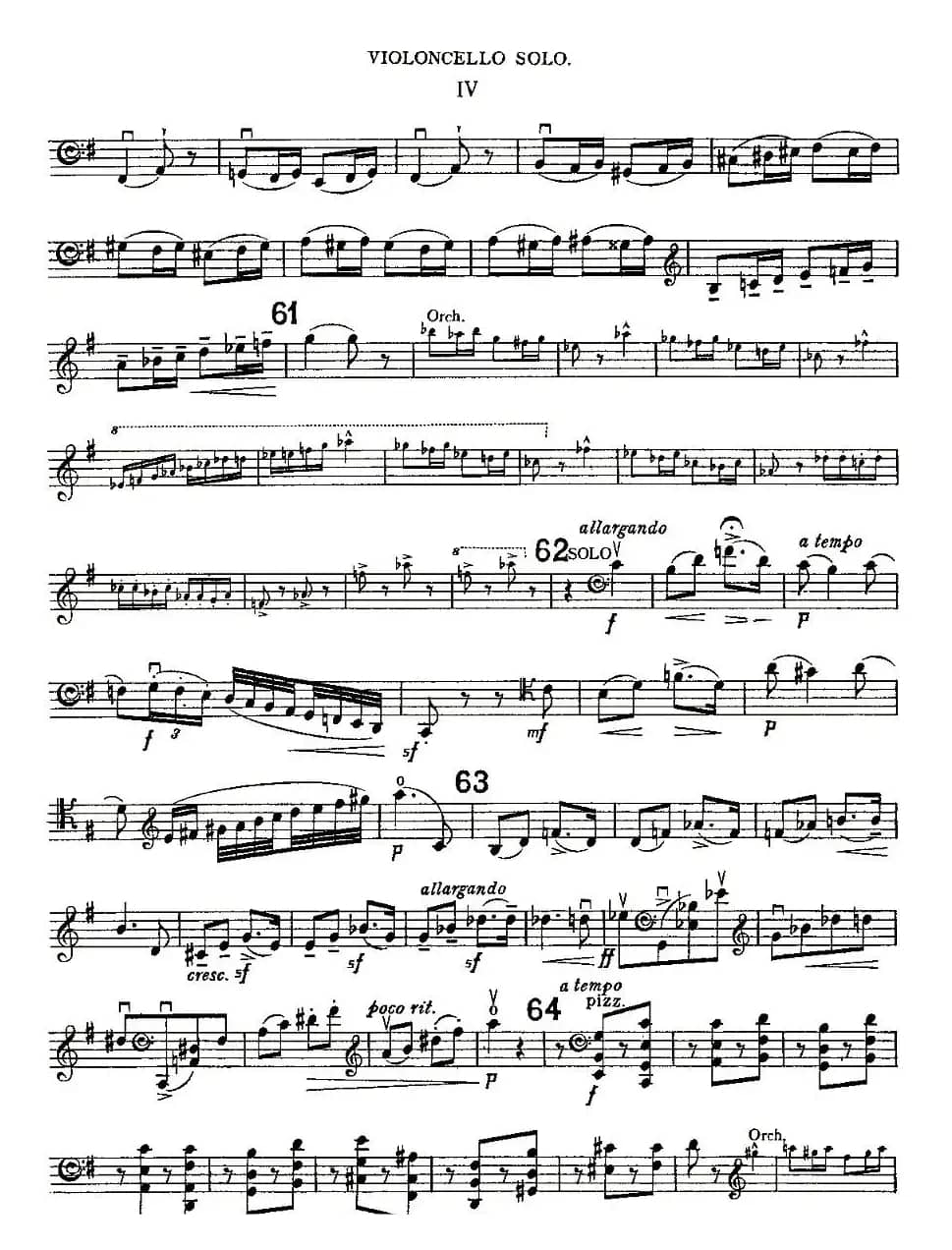 Edward Elgar Concerto e Minor Op85 For Cello（Cel）