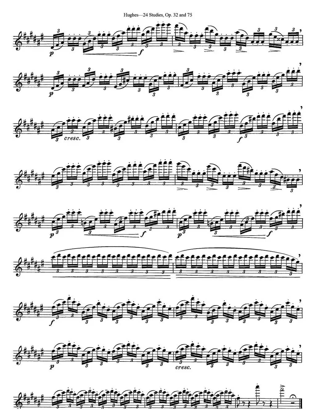 胡埃斯24首长笛练习曲Op.32（NO.12）