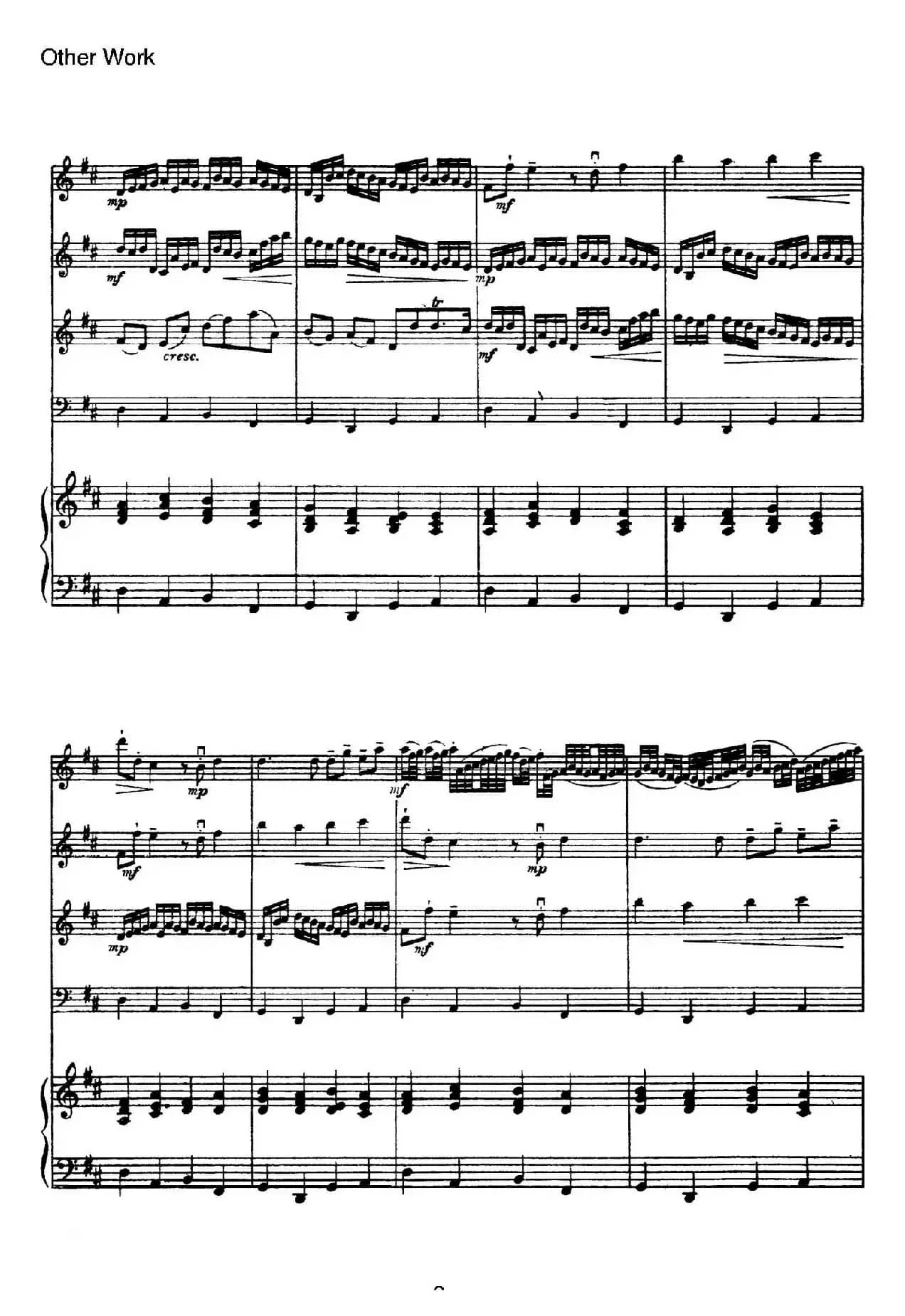 Canon in D（D大调卡农·五重奏）