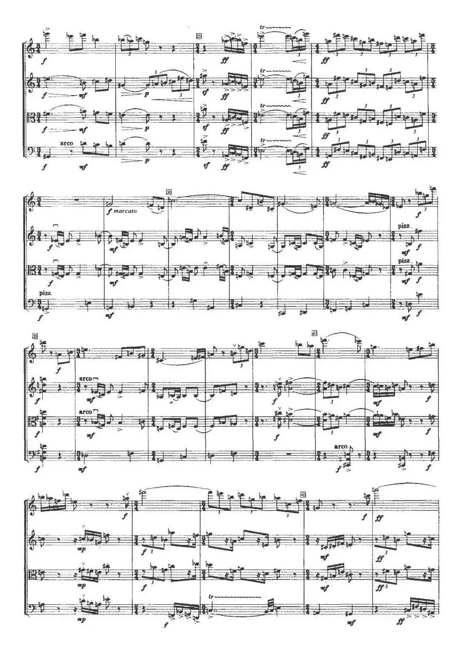 第三弦乐四重奏（第四乐章）