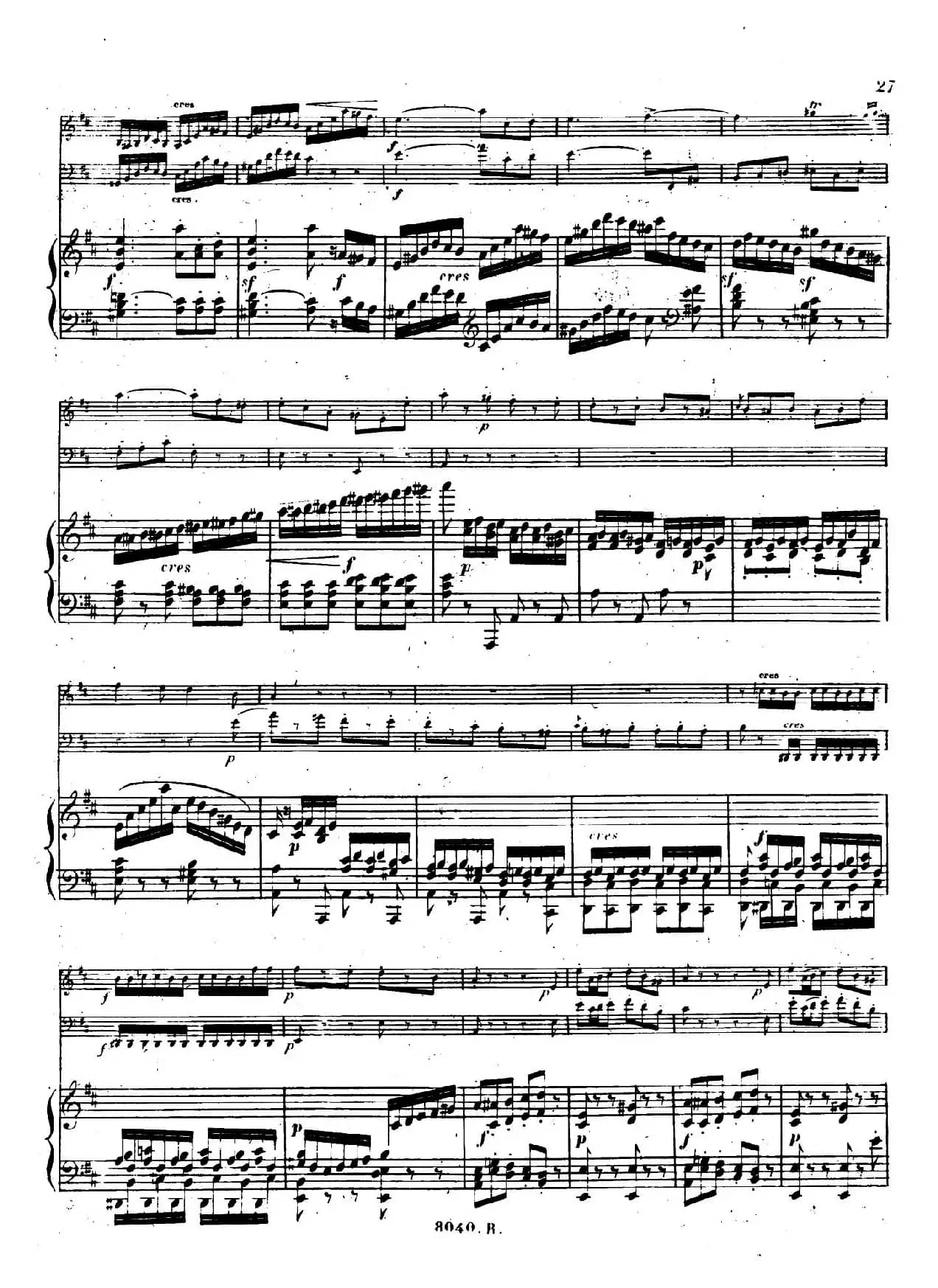 Piano Trio No.1 in d Minor Op.49（d小调第一钢琴三重奏·第三乐章）