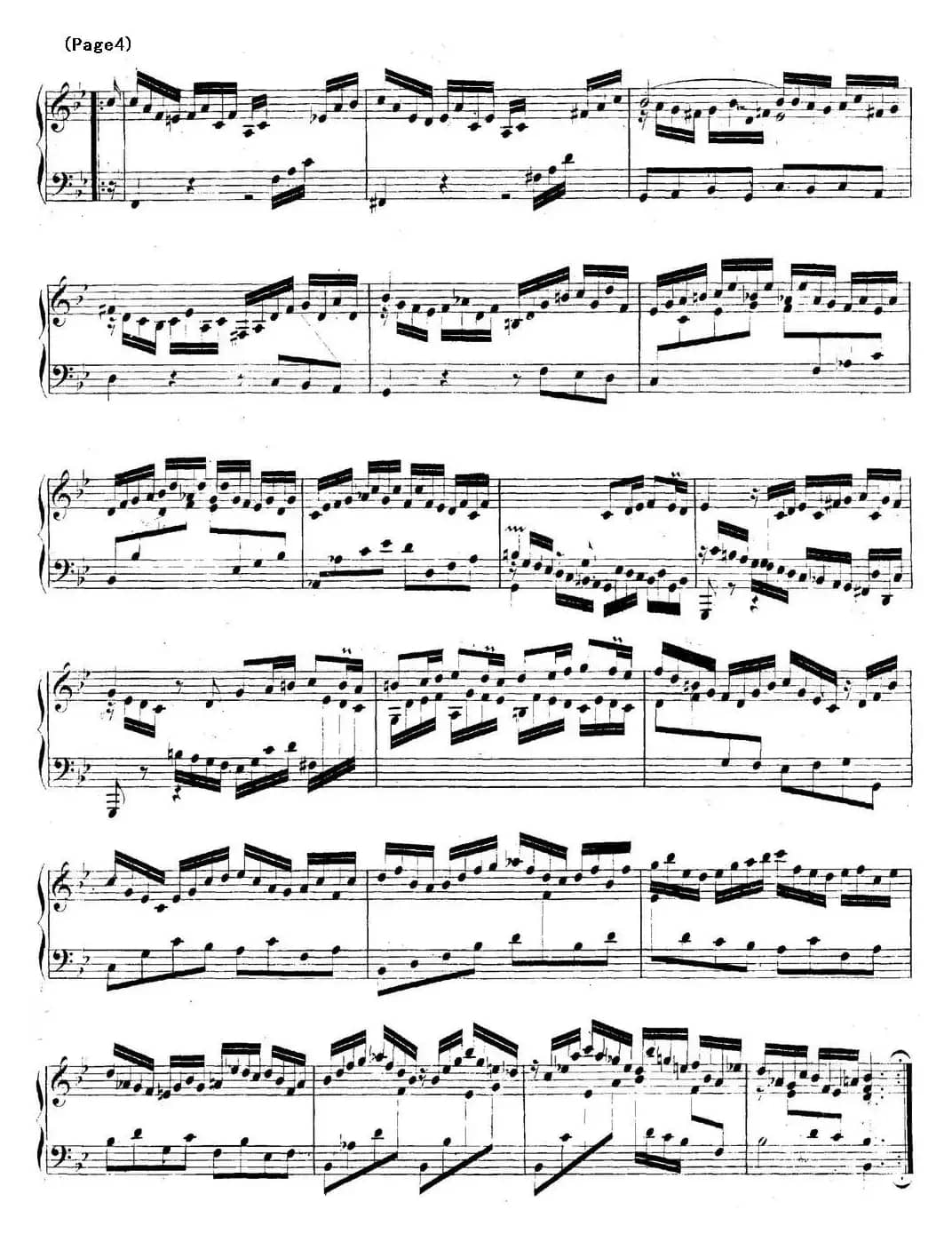 帕蒂塔6首德国组曲（No.1 降B大调 巴赫 Partita B-flat Major BWV825）