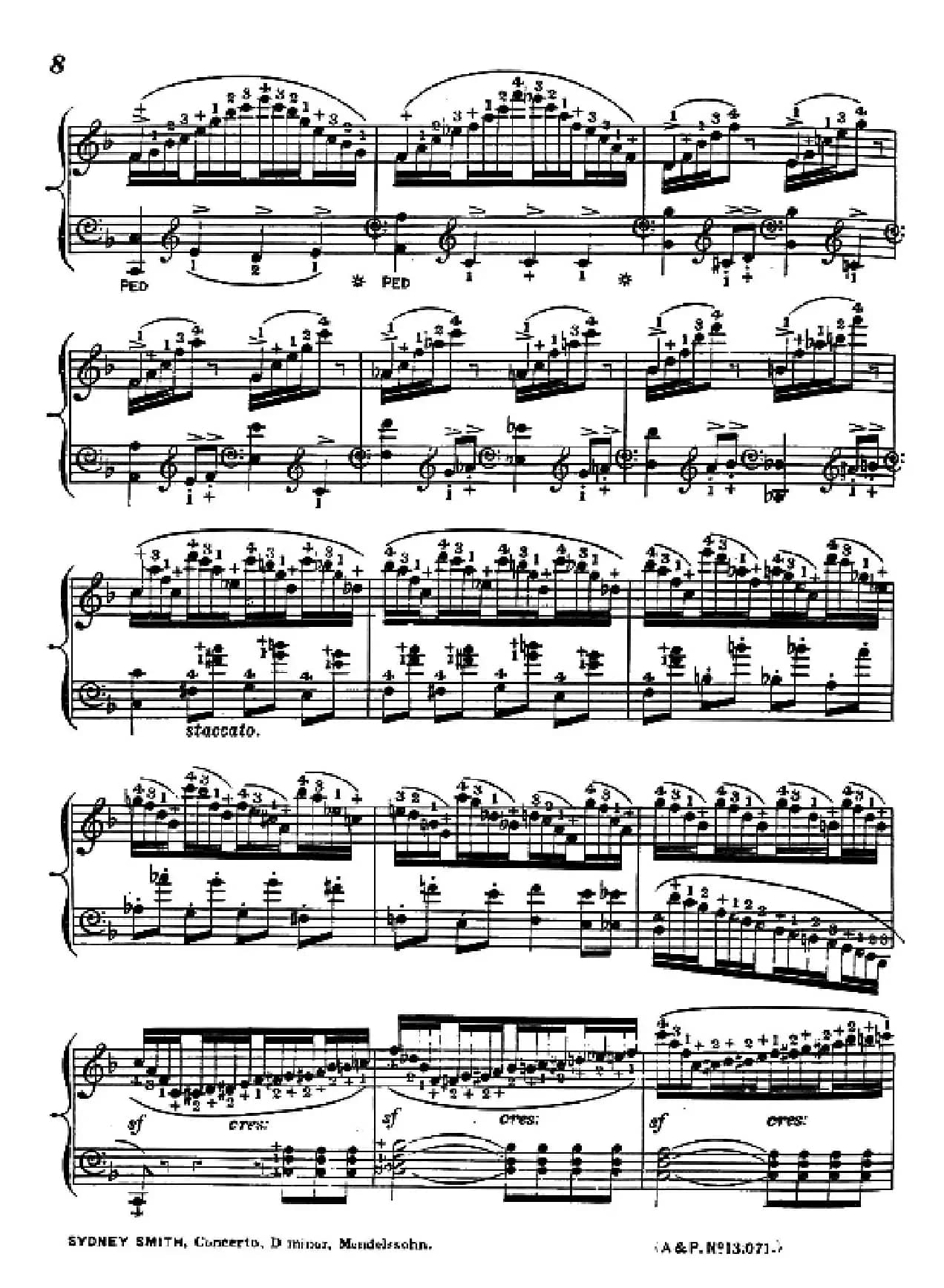 d小调第二钢琴协奏曲(钢琴独奏版)