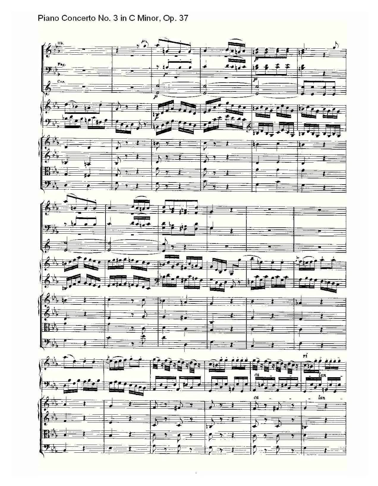 C小调钢琴第三协奏曲 Op.37  第三乐章