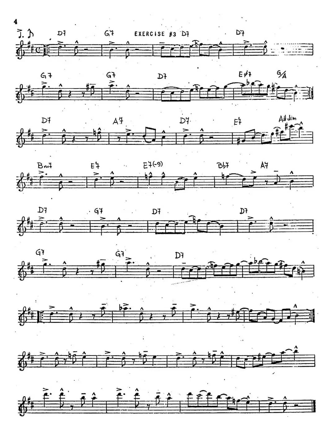 Intermediate Jazz Conception by Lennie Niehaus（20 Jazz Exercises）
