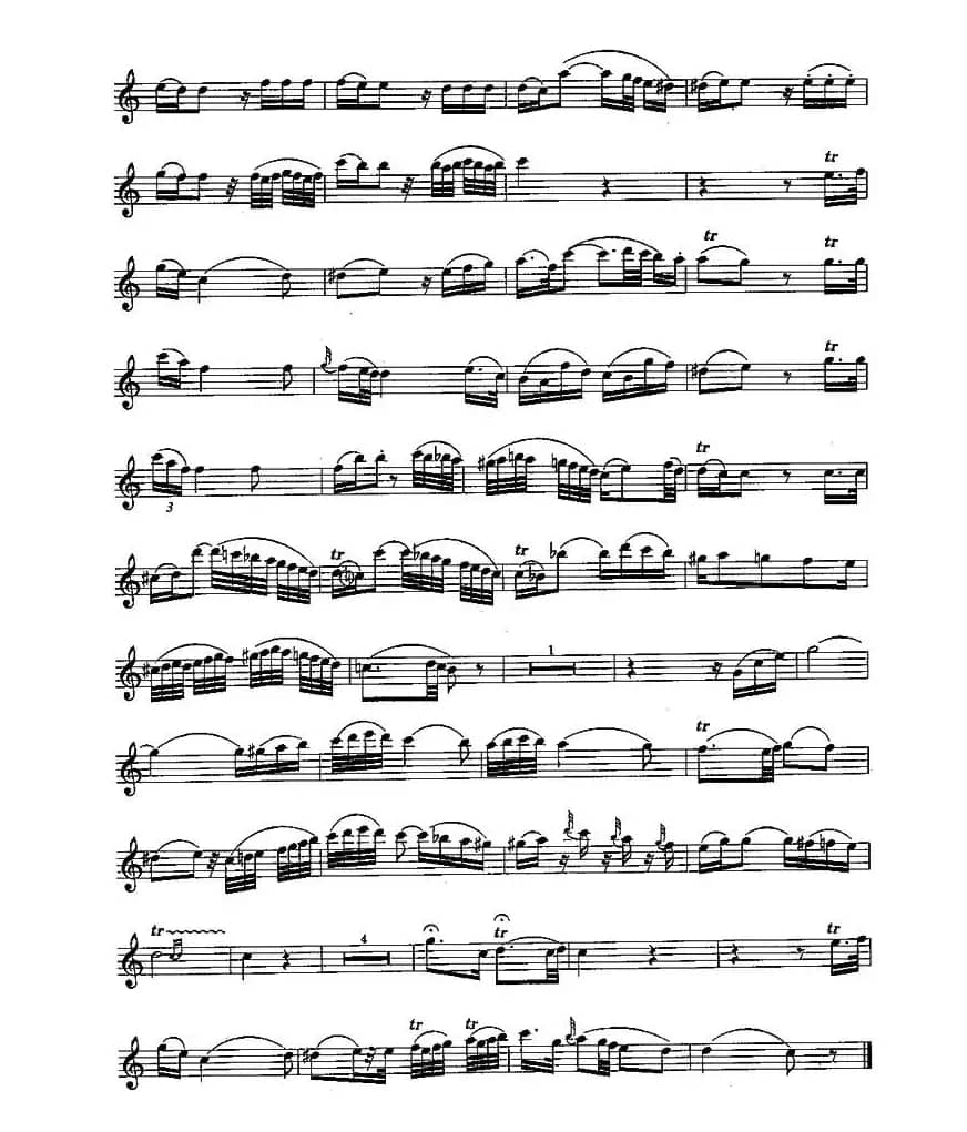 长笛五级考级曲谱