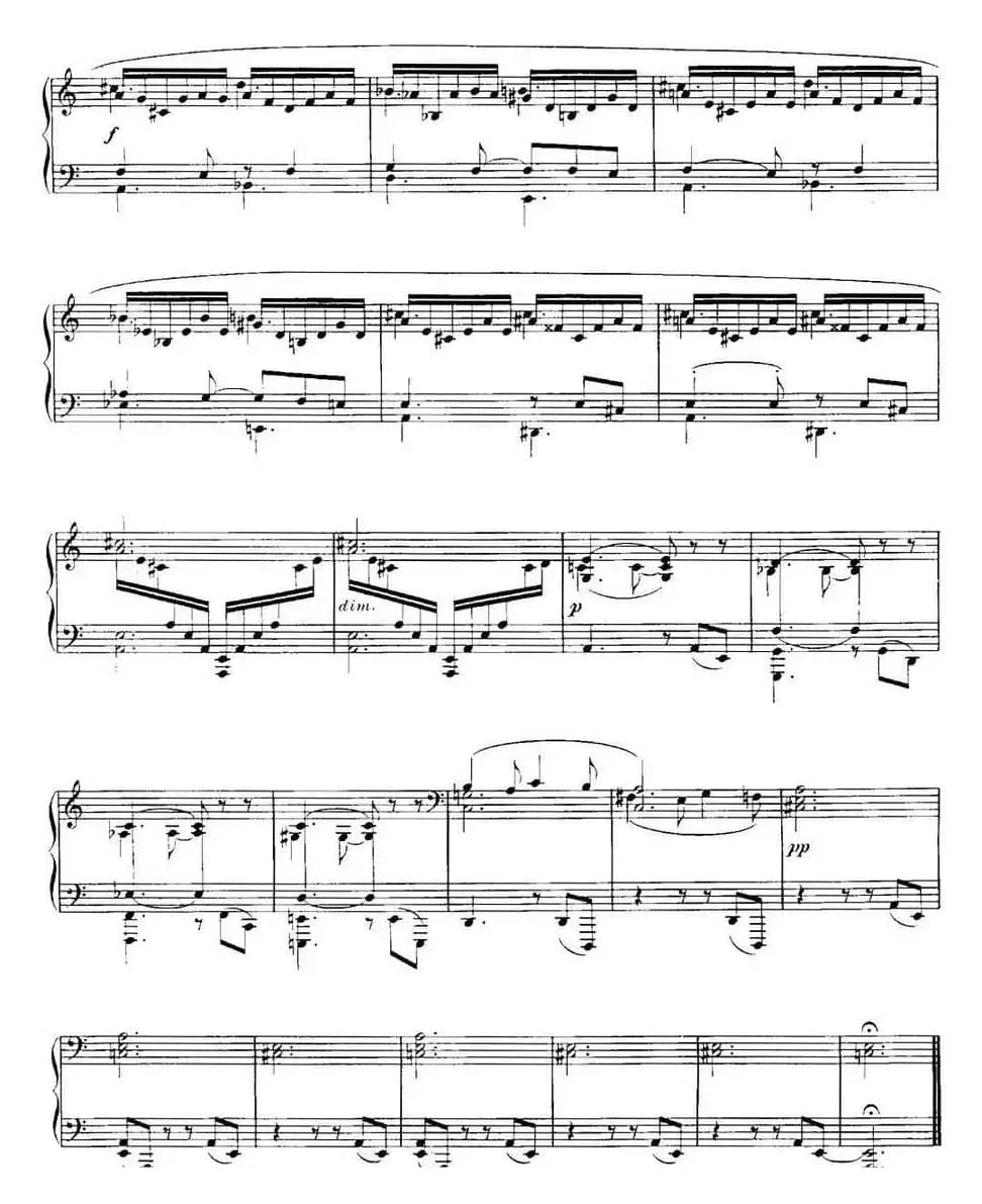 福雷13首船歌：Barcarolle No·10 in A min, Op·104, No· 2