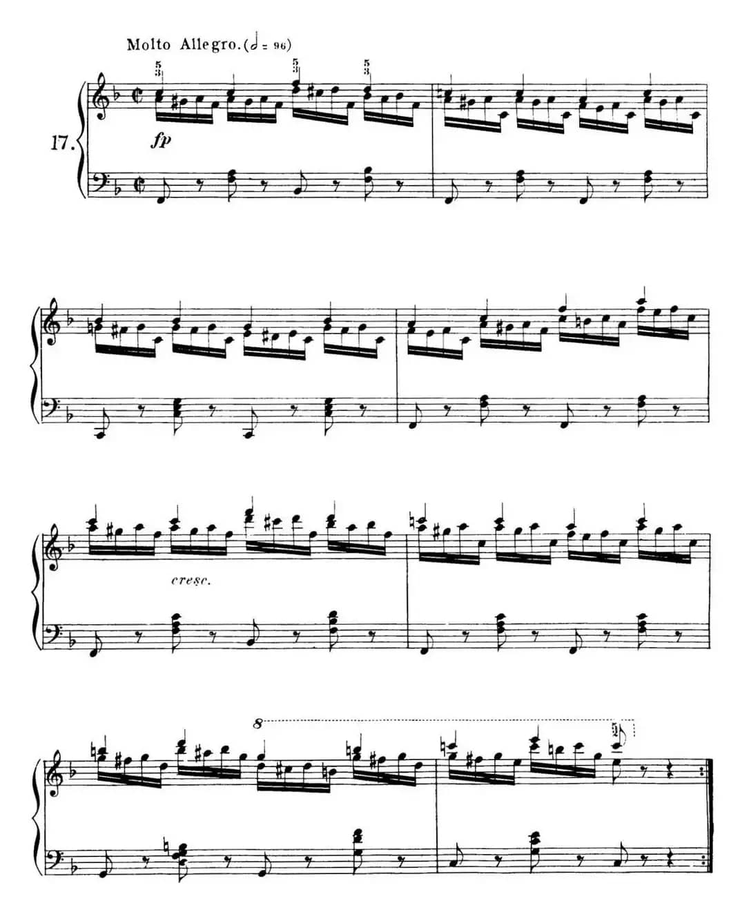 40首车尔尼Op.299钢琴快速练习曲（NO.17）