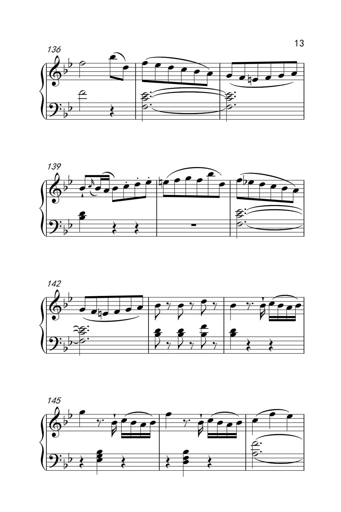 第七级1.♭B大调奏鸣曲 第一乐章 K.570（中央音乐学院 钢琴（业余）考级教程 7-9级）