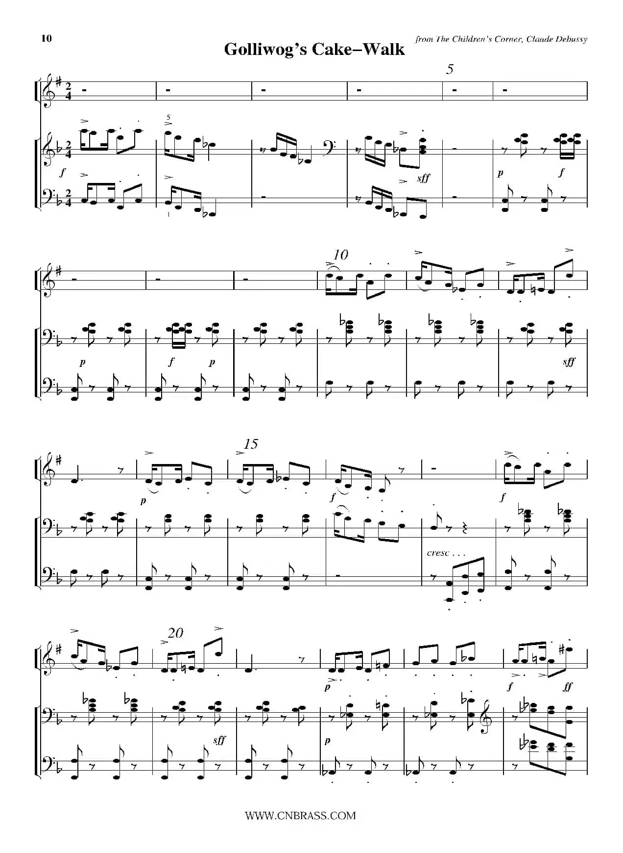 Golliwog's Cake-Walk（小号+钢琴伴奏）