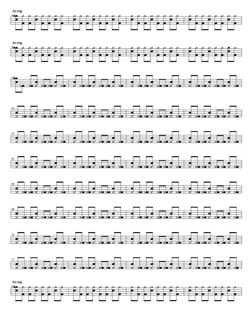 爵士鼓谱：Coldplay - Clocks