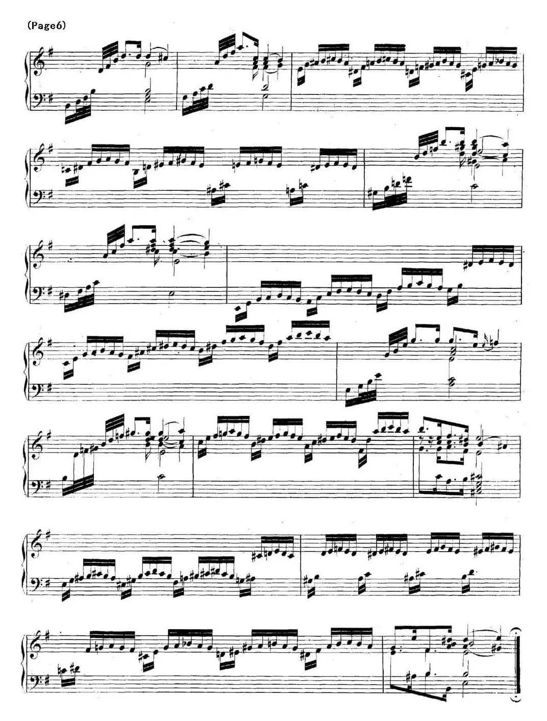 帕蒂塔6首德国组曲（No.6 e小调 巴赫 Partita e Minor BWV 830）