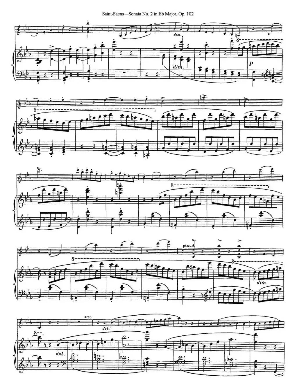 Violin Sonata No.2 in Eb Major Op.102（小提琴+钢琴伴奏）