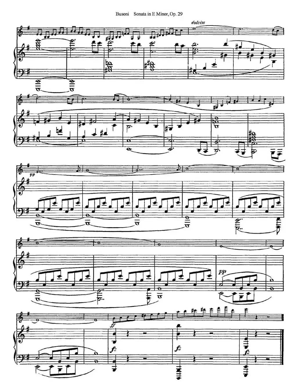 Violin Sonata No.1 in E Minor Op.29（小提琴+钢琴伴奏）