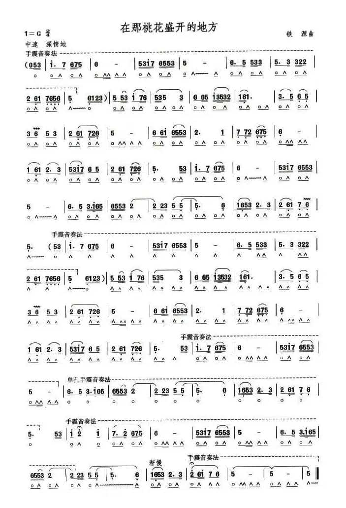 考级七级曲目：在那桃花盛开的地方