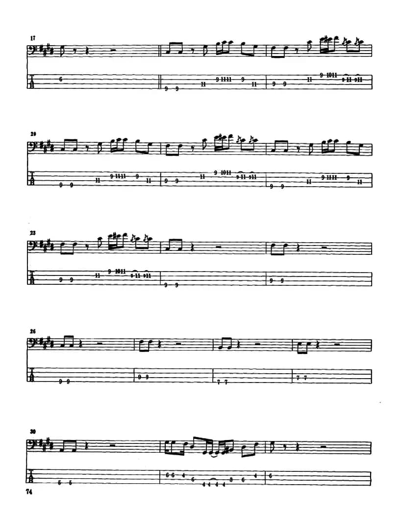 电贝司专业等级第六级(三、自选曲目)