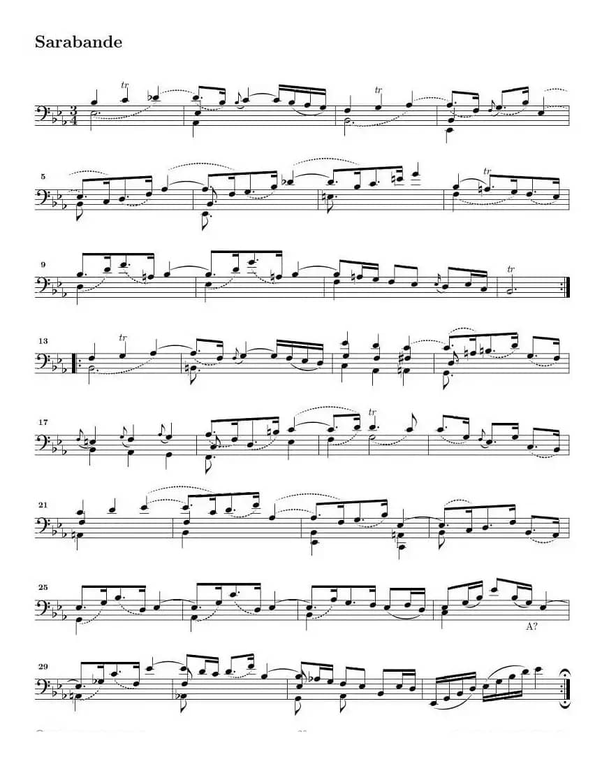 巴赫无伴奏大提琴练习曲之四