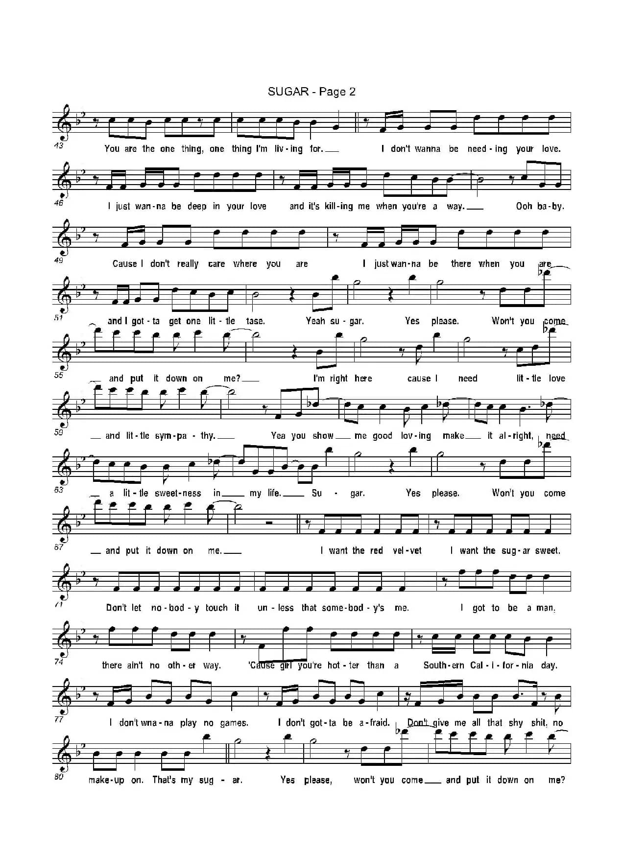 sugar（糖果）（中音萨克斯）