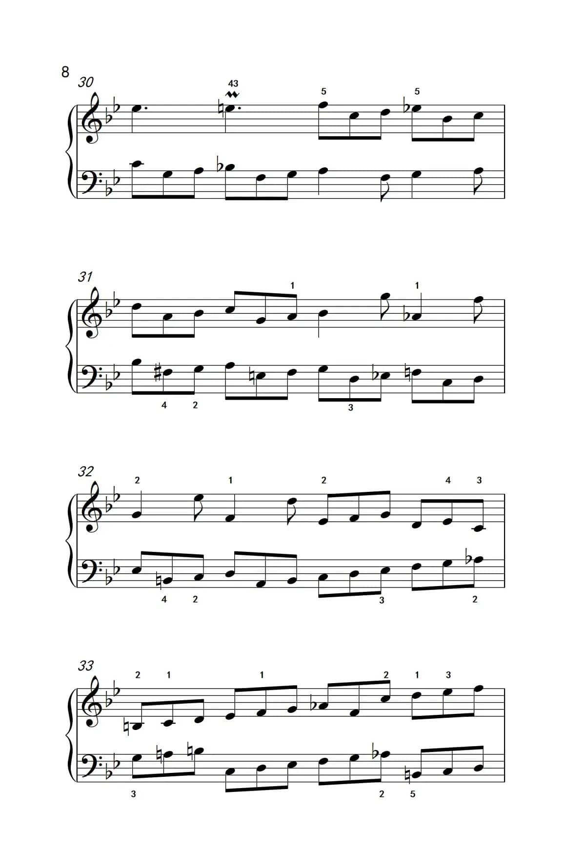 第九级1.吉格舞曲 选自《英国组曲》第三套（中央音乐学院 钢琴（业余）考级教程 7-9级）