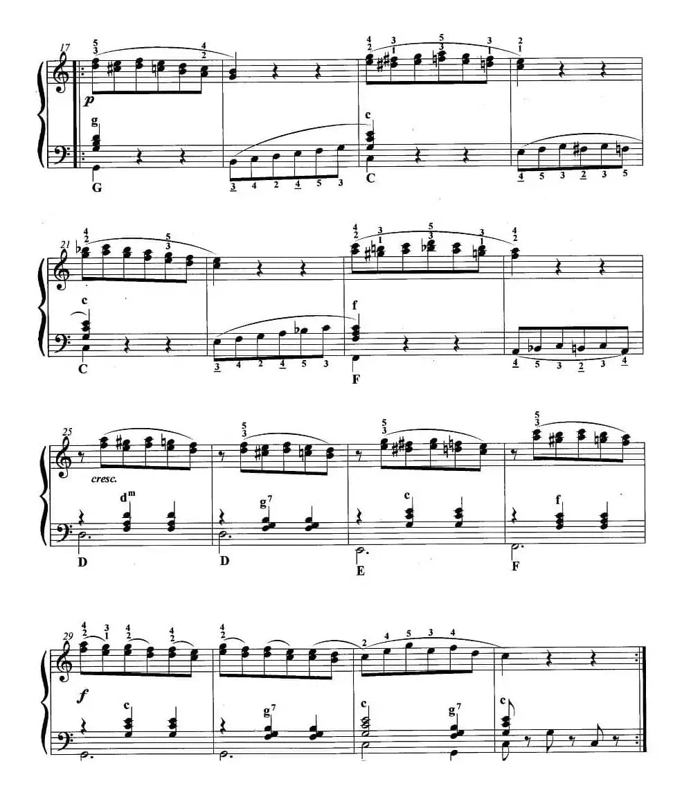 手风琴考级第六级：2、练习曲