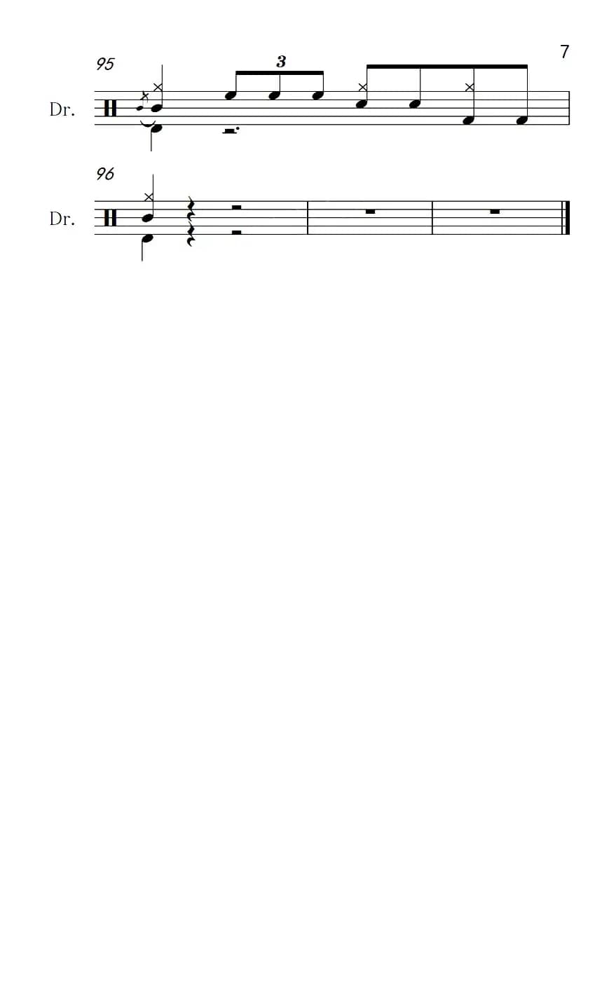 万水千山总是情（架子鼓谱）