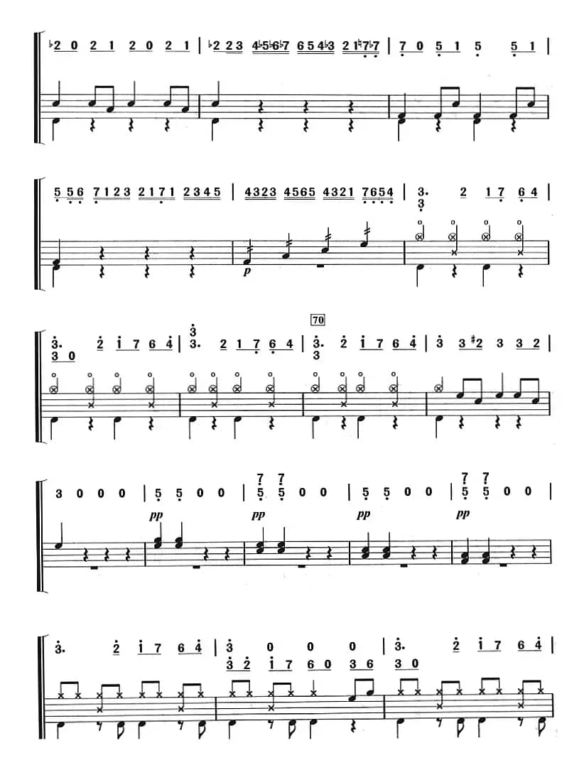 鲁斯兰与柳德米拉序曲（架子鼓、主旋律+鼓谱）