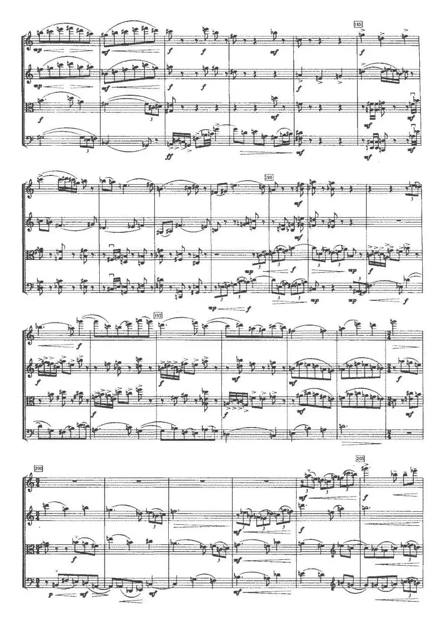 第三弦乐四重奏（第四乐章）