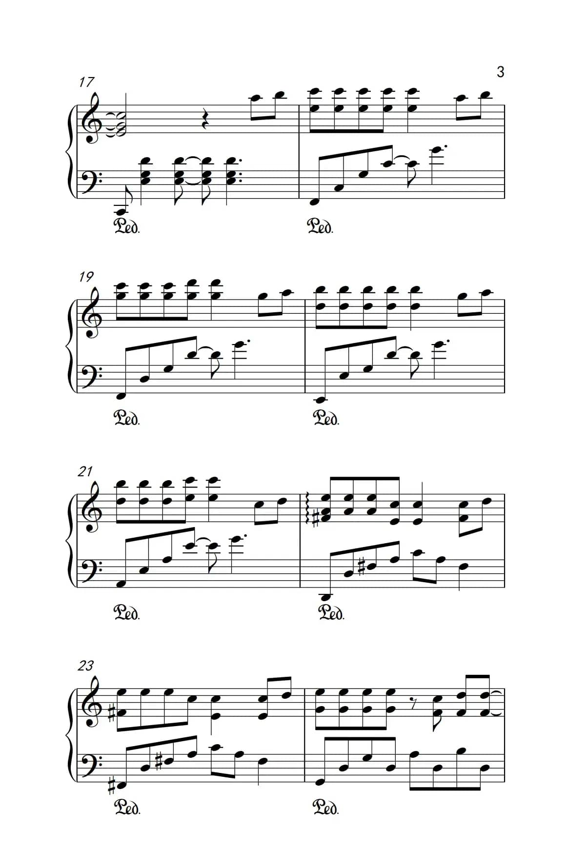 告白气球 （《弹吧音教》制谱版）