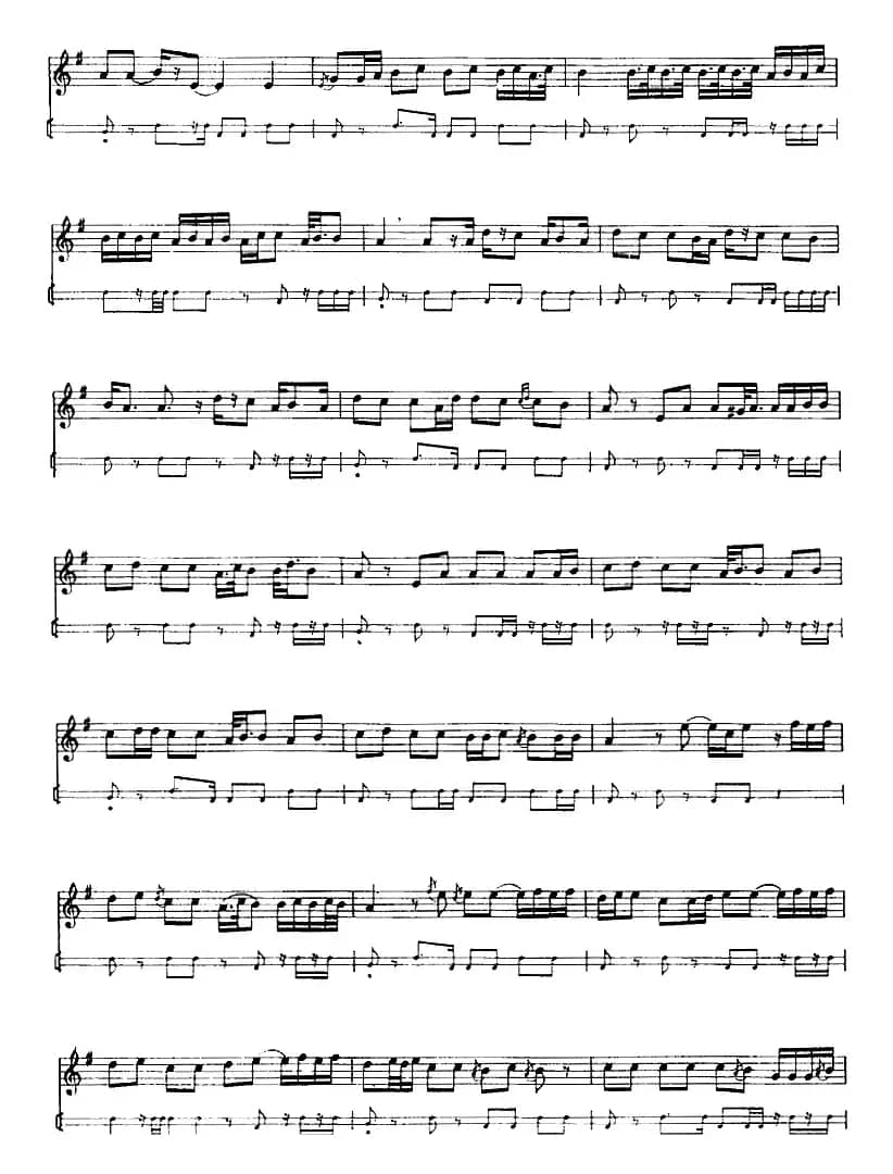 十二木卡姆：Ⅲ 木夏乌热克木卡姆 138——146（主旋律谱）