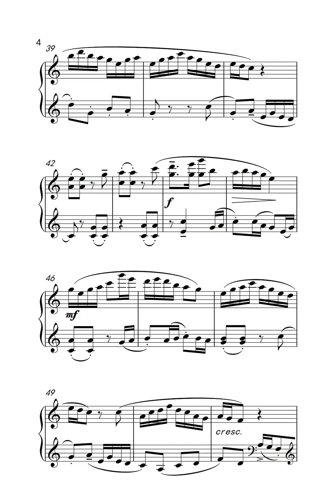 第六级 2.唱灯（中央音乐学院 钢琴（业余）考级教程 4-6级）