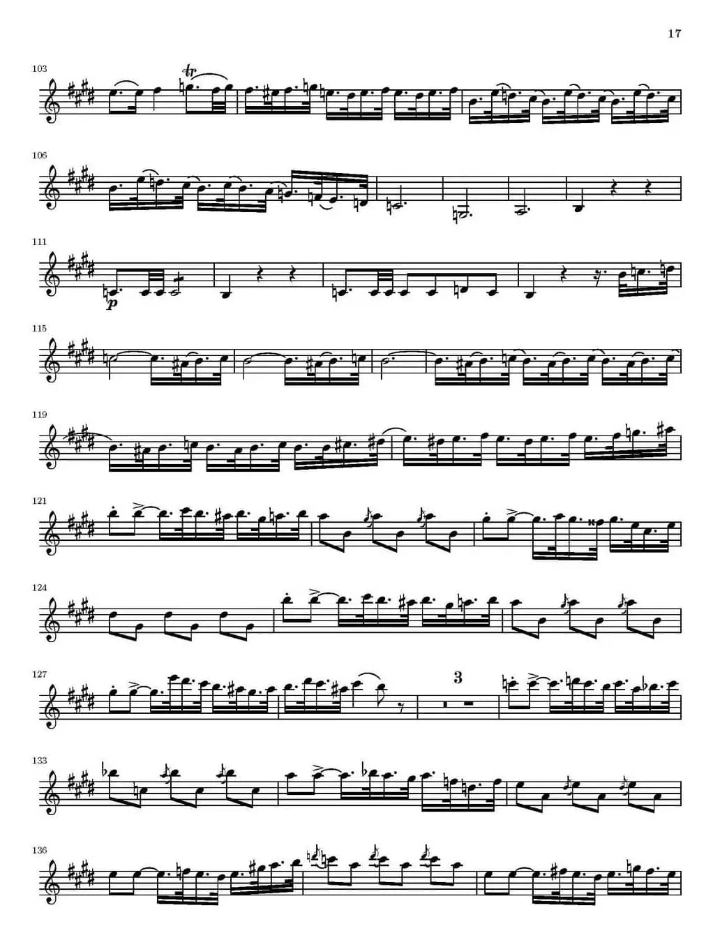 String Quartet nr.18 in E minor（E小调弦乐四重奏）（第一小提琴分谱）