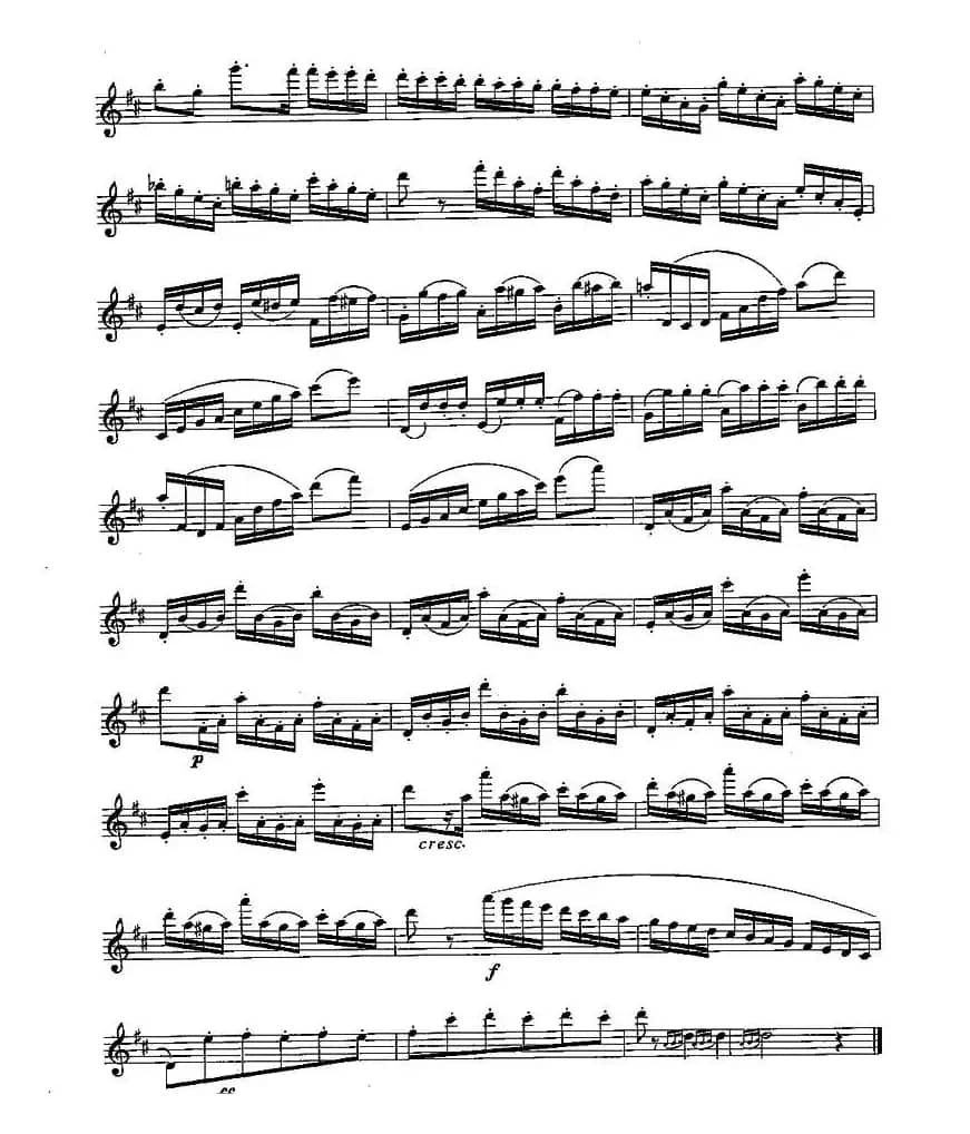 长笛九级考级曲谱（第四部分—2）