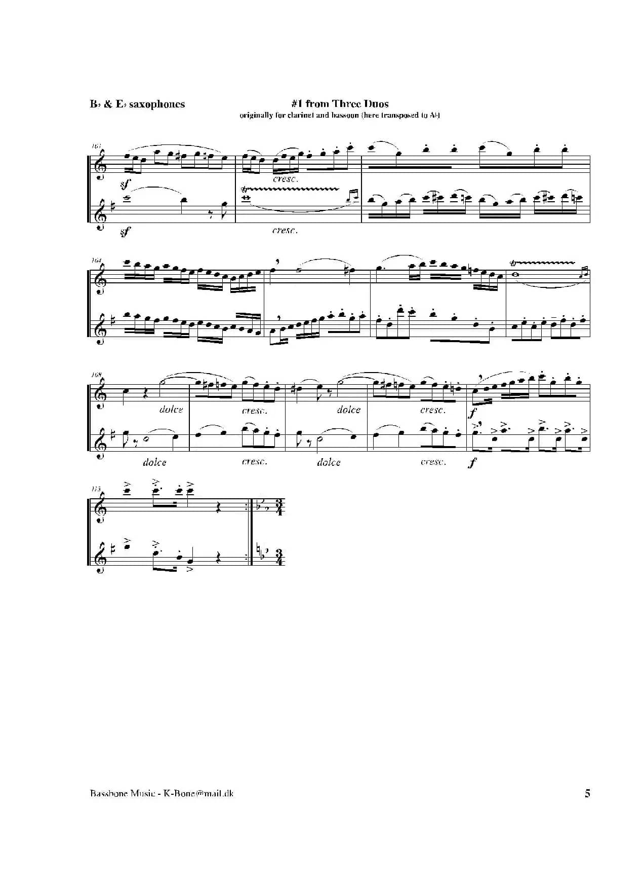 C大调二重奏—1（3首二重奏之一）