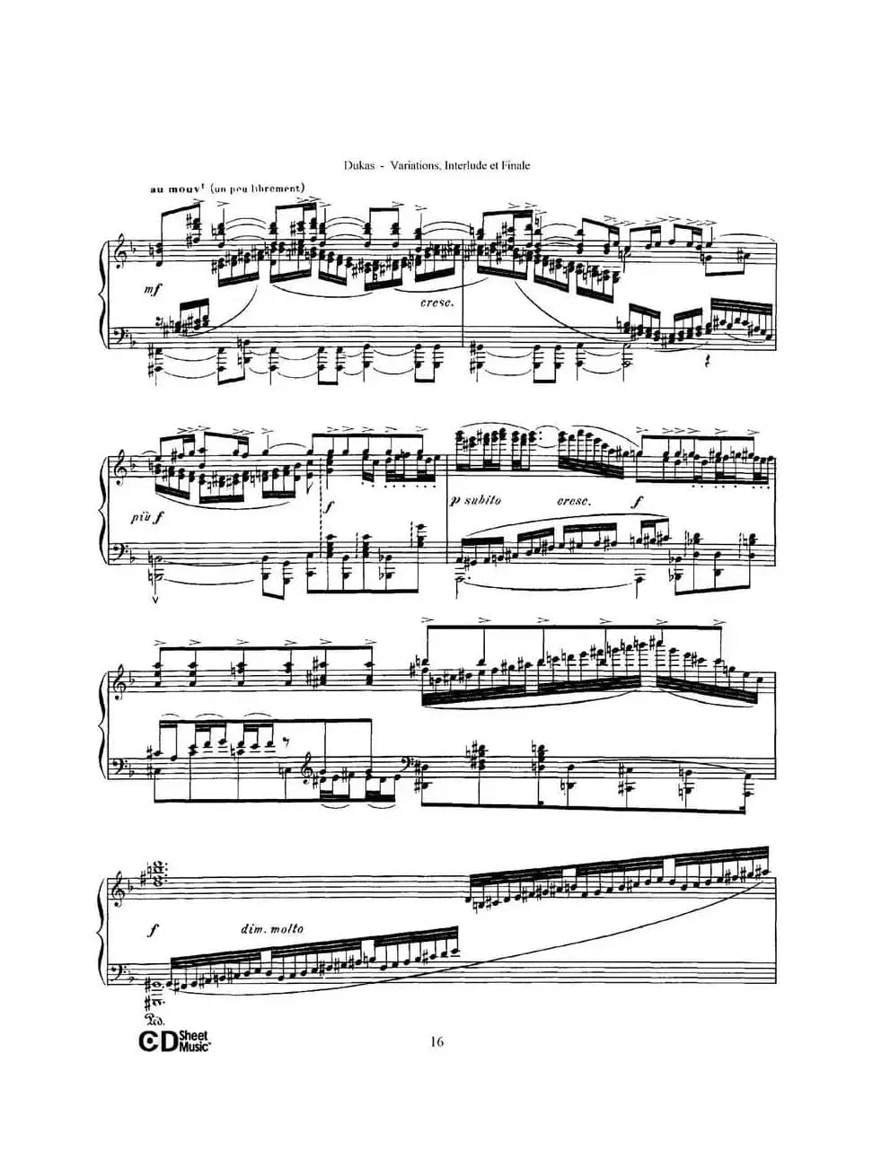 Variations, Interlude & Finale on theme de Rameau（拉摩主题变奏曲、间奏曲和终曲·第一部分）