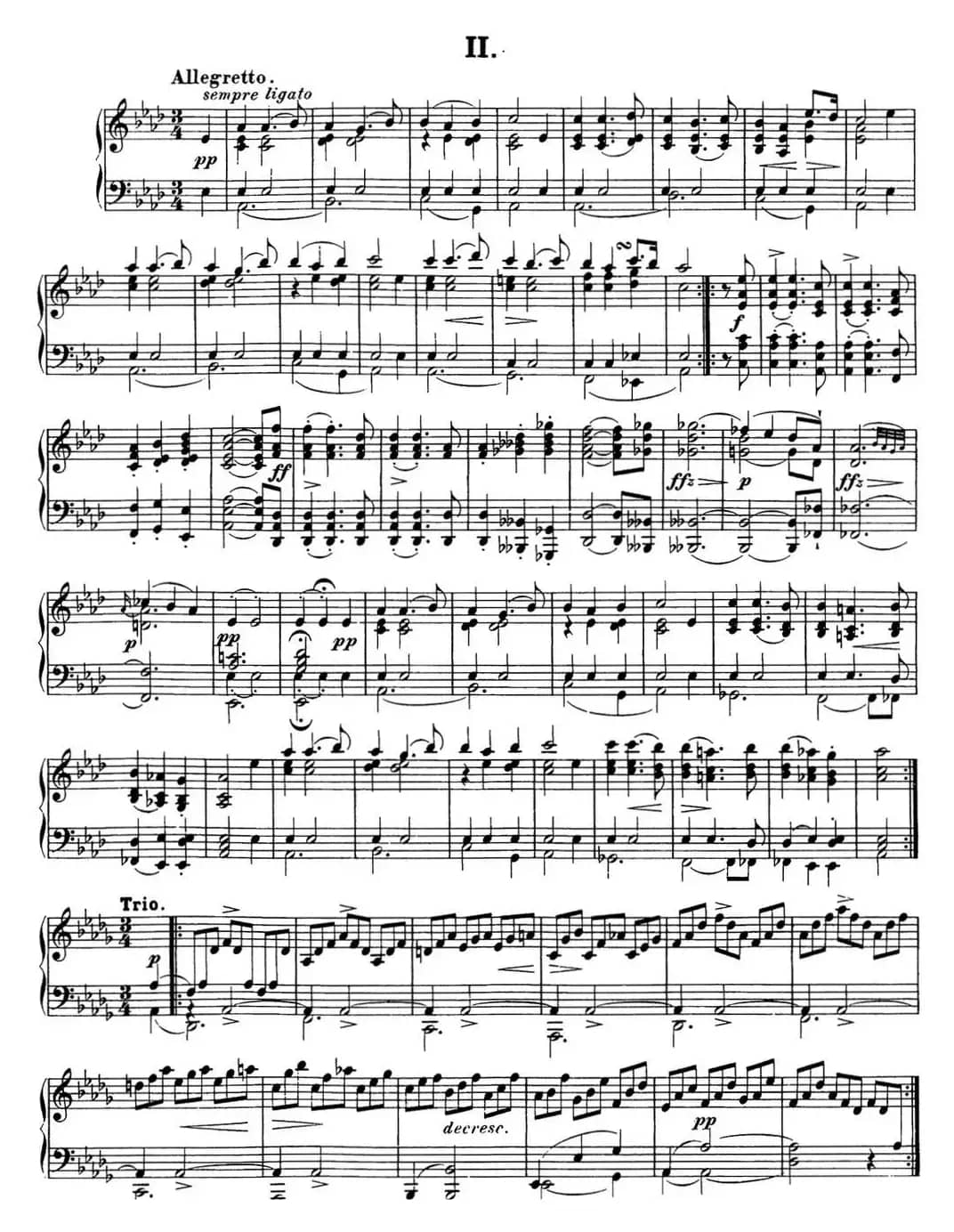 舒伯特降A大调即兴曲D.935，Op.142（NO.2）