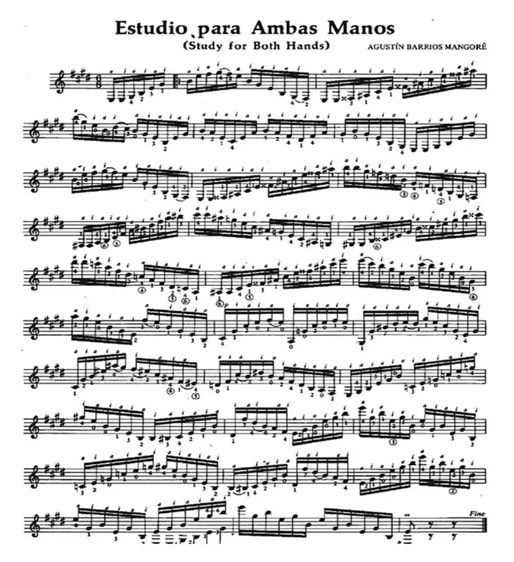 Estudio para Ambas Manos（古典吉他）