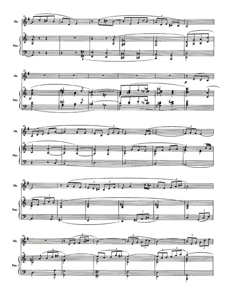 圆号与钢琴叙事曲