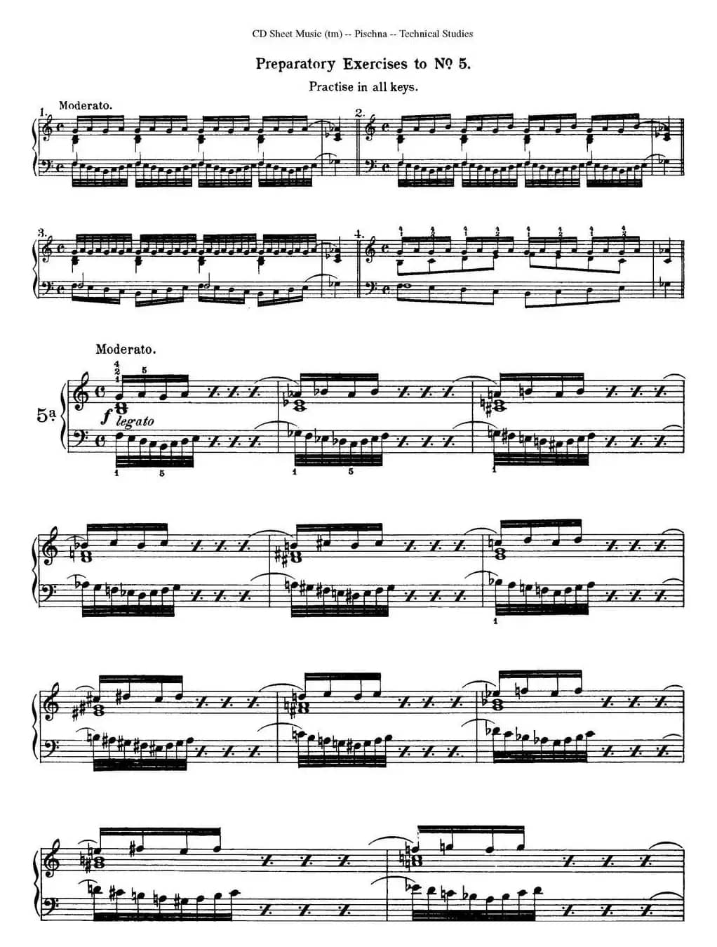 Technical Studies 60 Progressive Exercises （60首钢琴循序渐进练习曲 P1——10）